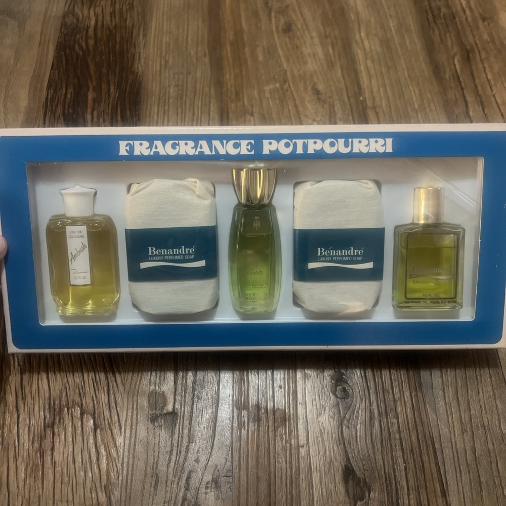 Vtg Eau De Cologne Benandre‎ Ambush Emaraude Benandre Soap Gift Set Potpourri